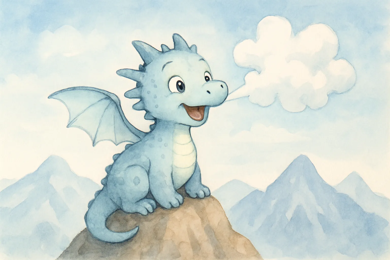 The Little Dragon Who Breathed Clouds