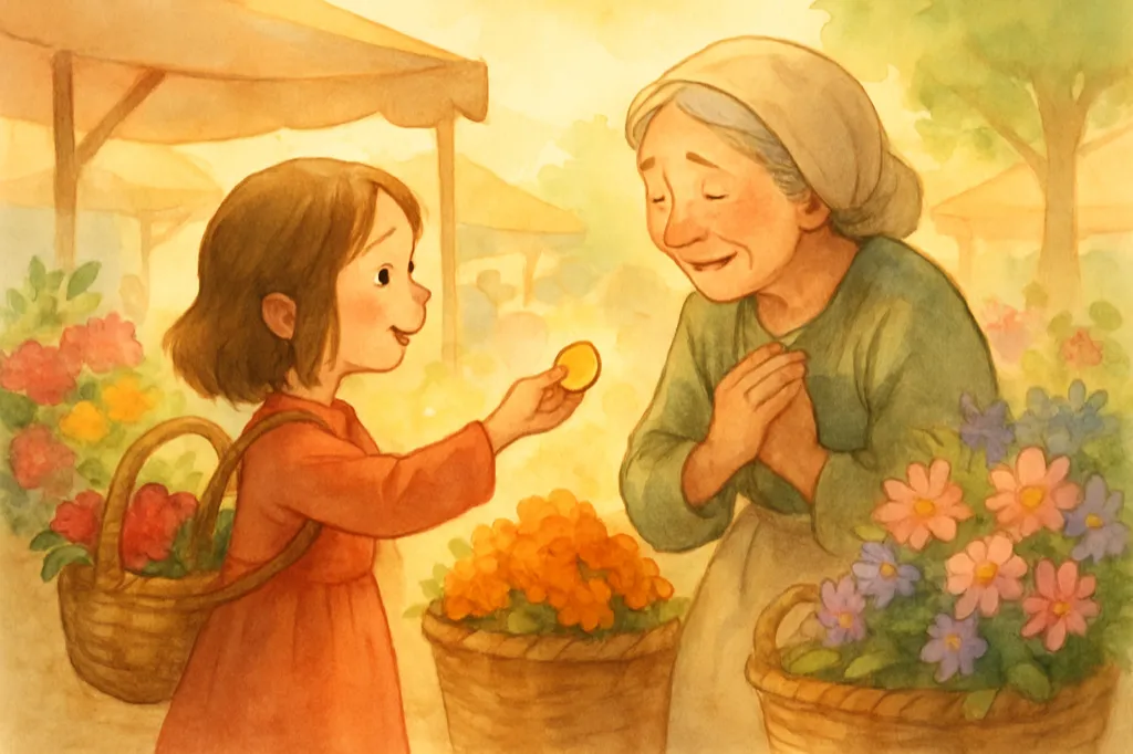 The Flower Seller and the Gold Coin